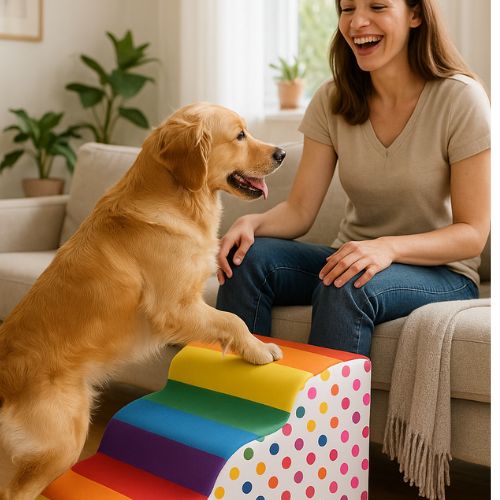 Escalier pour chiens | Coloré