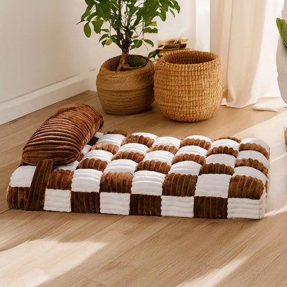 Design élégant du canapé-lit orthopédique pour chien damier