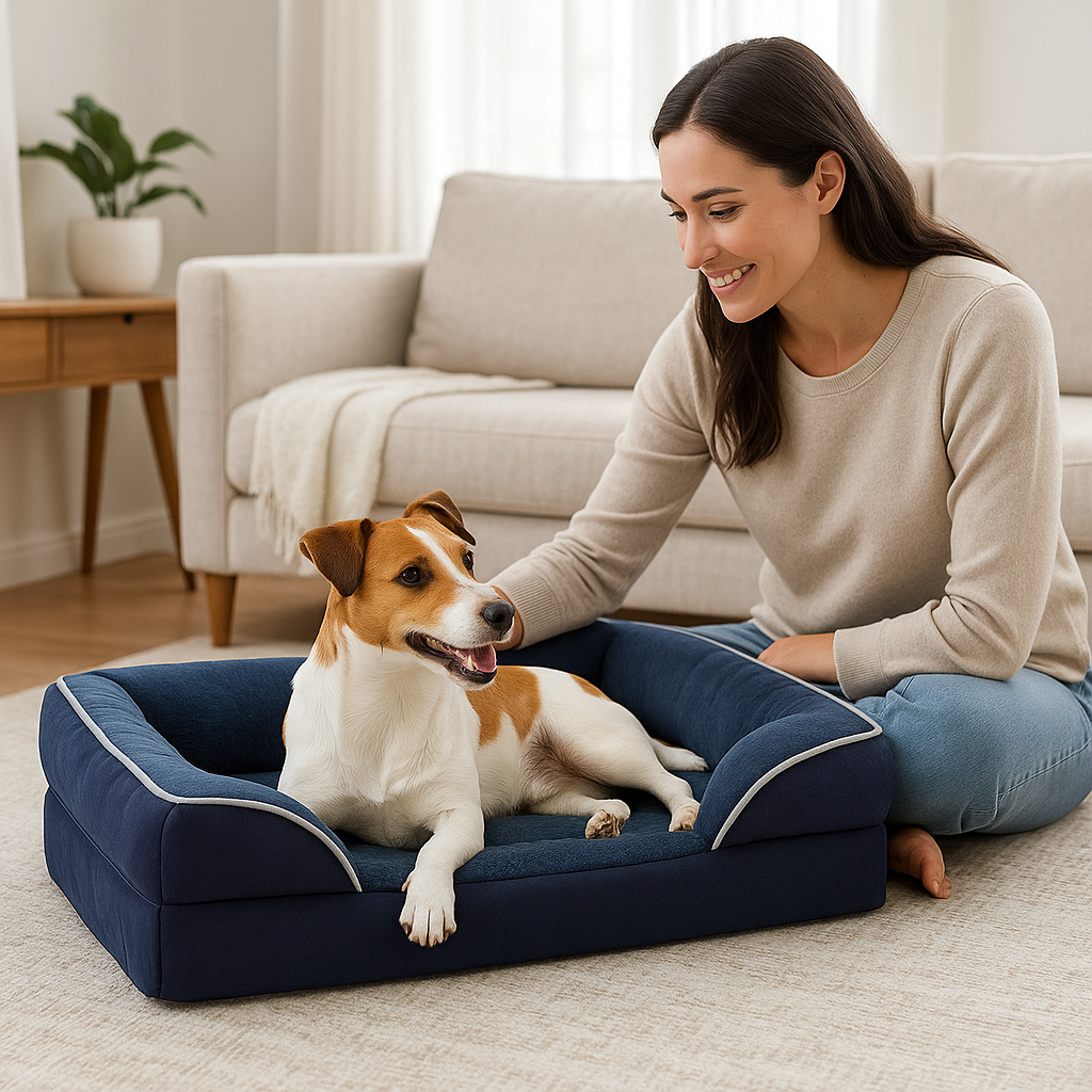 canape-pour-chien-a-memoire-de-forme-douillet