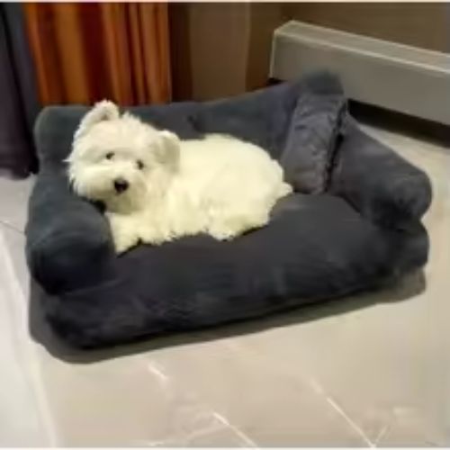 canapé-pour-chien-confort-plus-design-gris