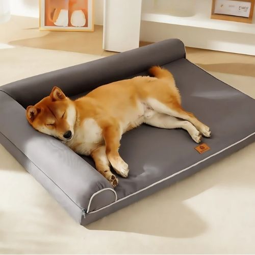 coussin-chien-dehoussable-apaisant-gris-fonce