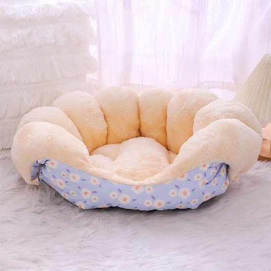 fauteuil-chien-royal-confort-bleu-fleuri