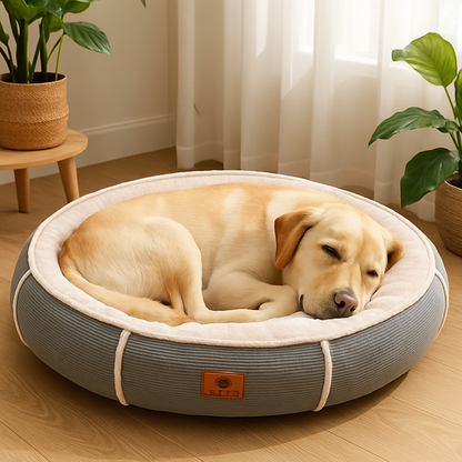 panier-pour-chien-rond-taille-XL-gris