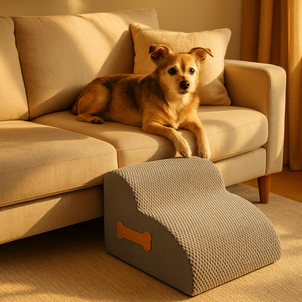 petit-escalier-pour-chien-securise-gris