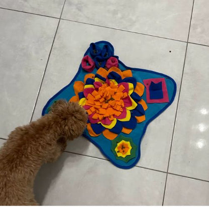 tapis-de-fouille-chien-captivant-bleu