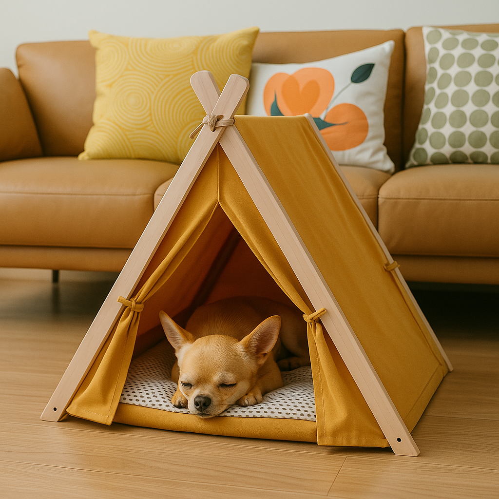 tente-pour-chien-orange-douillet